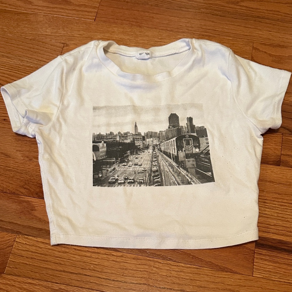 Garage White Casual Top